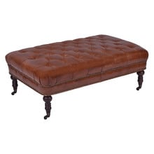 Remiel Aged 2 Seater Cowhide Bench